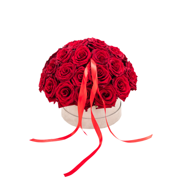 Boîte de Roses Rouges